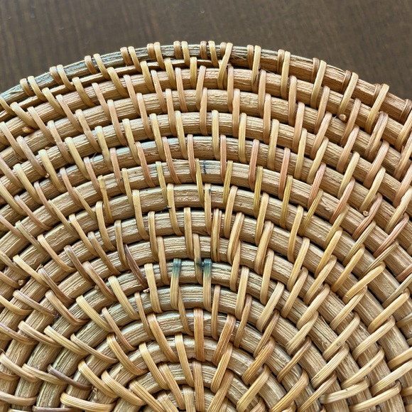 Round Wicker Rattan Shoulder Bag - Picture 5 of 5